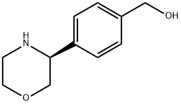 Benzenemethanol, 4-(3S)-3-morpholinyl- Structure