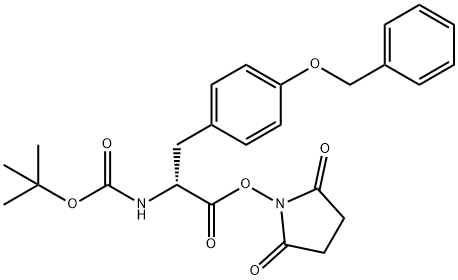 D-Tyrosine, N-[(1,1-dimethylethoxy)carbonyl]-O-(phenylmethyl)-, 2,5-dioxo-1-pyrrolidinyl ester Structure