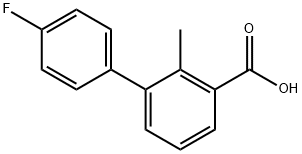 3-(4-Fluorophenyl)-2-methylbenzoic acid Structure