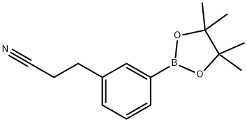 Benzenepropanenitrile, 3-(4,4,5,5-tetramethyl-1,3,2-dioxaborolan-2-yl)- Structure