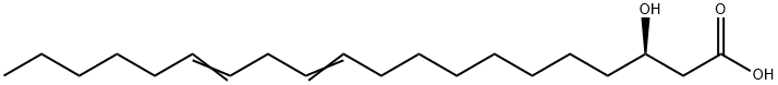 11,14-Eicosadienoic acid, 3-hydroxy-, (3R)- Structure