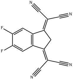 Propanedinitrile, 2,2'-(5,6-difluoro-1H-indene-1,3(2H)-diylidene)bis- (9CI) Structure