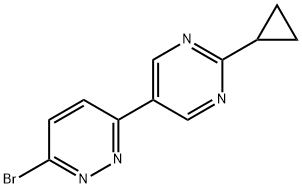 3-Bromo-6-(2-cyclopropylpyrimidyl-5-yl)pyridazine 구조식 이미지