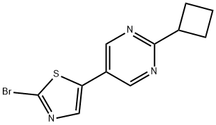 2-Bromo-5-(2-cyclobutylpyrimidyl-5-yl)thiazole 구조식 이미지