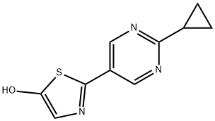 5-Hydroxy-2-(2-cyclopropylpyrimidyl-5-yl)thiazole 구조식 이미지