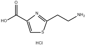 4-Thiazolecarboxylic acid, 2-(2-aminoethyl)-, hydrochloride (1:2) 구조식 이미지