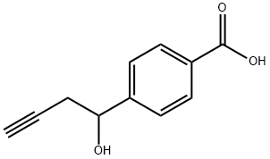 4-(1-Hydroxybut-3-yn-1-yl)benzoic acid Structure