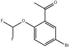 1-[5-bromo-2-(difluoromethoxy)phenyl]ethan-1-one 구조식 이미지