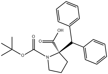 (Tert-Butoxy)Carbonyl (R)-Alpha-Benzhydryl-Pro Structure