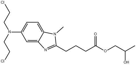 Bendamustine impurity 32/2-hydroxypropyl 4-(5-(bis(2-chloroethyl)amino)-1-methyl-1H-benzo[d]imidazol-2-yl)butanoate 구조식 이미지