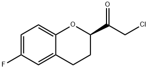 Ethanone, 2-chloro-1-[(2R)-6-fluoro-3,4-dihydro-2H-1-benzopyran-2-yl]- 구조식 이미지