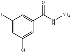 Benzoic acid, 3-chloro-5-fluoro-, hydrazide Structure