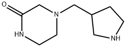 2-Piperazinone, 4-(3-pyrrolidinylmethyl)- Structure