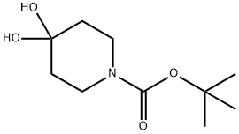 tert-butyl 4,4-dihydroxypiperidine-1-carboxylate Structure