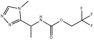 2,2,2-Trifluoroethyl N-[1-(4-Methyl-4H-1,2,4-triazol-3-yl)ethyl]carbamate 구조식 이미지