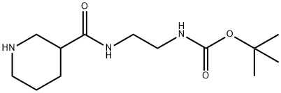 tert-Butyl N-[2-(Piperidin-3-ylformamido)ethyl]carbamate 구조식 이미지