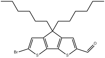 6-bromo-4,4-dihexyl-4H-cyclopenta[1,2-b:5,4-b']dithiophene-2-carbaldehyde Structure