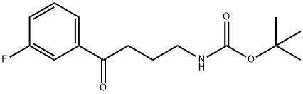 Carbamic acid, N-[4-(3-fluorophenyl)-4-oxobutyl]-, 1,1-dimethylethyl ester 구조식 이미지