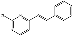 Pyrimidine, 2-chloro-4-[(1E)-2-phenylethenyl]- Structure