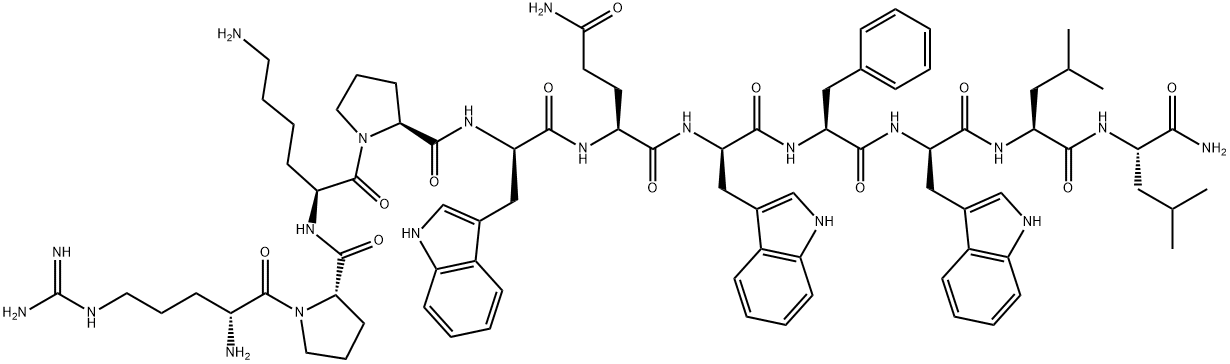 (D-Arg1,D-Trp5·7·9,Leu11)-Substance P H-D-Arg-Pro-Lys-Pro-D-Trp-Gln-D-Trp-Phe-D-Trp-Leu-Leu-NH2 구조식 이미지