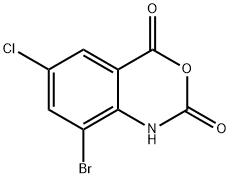 8-bromo-6-chloro-2,4-dihydro-1H-3,1-benzoxazine -2,4-dione Structure