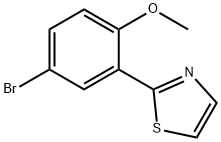 Thiazole, 2-(5-bromo-2-methoxyphenyl)- Structure