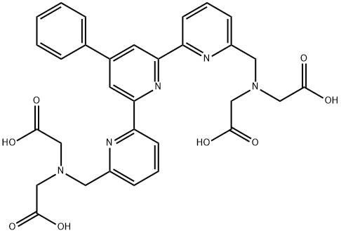 Glycine, N,N'-[(4'-phenyl[2,2':6',2''-terpyridine]-6,6''-diyl)bis(methylene)]bis[N-(carboxymethyl)- Structure