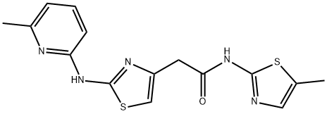 4-Thiazoleacetamide, 2-[(6-methyl-2-pyridinyl)amino]-N-(5-methyl-2-thiazolyl)- Structure