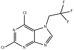 7H-Purine, 2,6-dichloro-7-(2,2,2-trifluoroethyl)- Structure