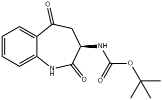 tert-Butyl (R)-(2,5-dioxo-2,3,4,5-tetrahydro-1H-benzo[b]azepin-3-yl)carbamate 구조식 이미지