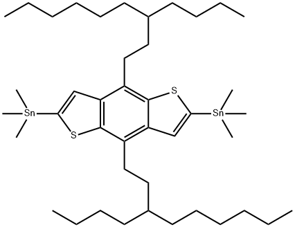 Stannane, 1,1'-[4,8-bis(3-butylnonyl)benzo[1,2-b:4,5-b']dithiophene-2,6-diyl]bis[1,1,1-trimethyl- Structure