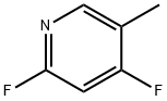 2,4-difluoro-5-methylpyridine Structure