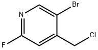 Pyridine, 5-bromo-4-(chloromethyl)-2-fluoro- Structure