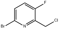 Pyridine, 6-bromo-2-(chloromethyl)-3-fluoro- Structure