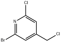 Pyridine, 2-bromo-6-chloro-4-(chloromethyl)- Structure