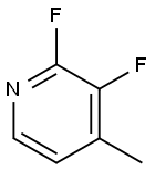 Pyridine, 2,3-difluoro-4-methyl- 구조식 이미지