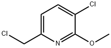 Pyridine, 3-chloro-6-(chloromethyl)-2-methoxy- Structure