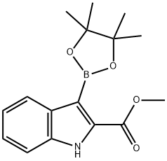 2-(Methoxycarbonyl)indole-3-boronic Acid Pinacol Ester 구조식 이미지