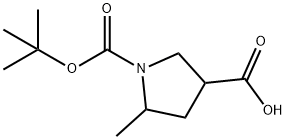 1,3-Pyrrolidinedicarboxylic acid, 5-methyl-, 1-(1,1-dimethylethyl) ester Structure