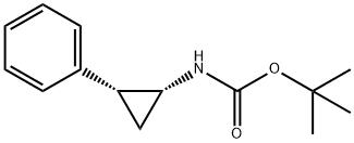 tert-butyl(1R,2R)-2-phenylcyclopropyl)carbamate 구조식 이미지