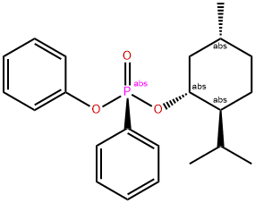 (Rp)-(-)-MenthylO-phenyl phenylphosphonate Structure