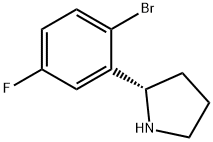 Pyrrolidine, 2-(2-bromo-5-fluorophenyl)-, (2S)- Structure