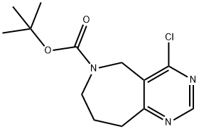 6H-Pyrimido[5,4-c]azepine-6-carboxylic acid, 4-chloro-5,7,8,9-tetrahydro-, 1,1-dimethylethyl ester Structure