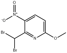 Pyridine, 2-(dibromomethyl)-6-methoxy-3-nitro- Structure