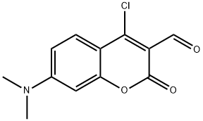 2H-1-Benzopyran-3-carboxaldehyde, 4-chloro-7-(dimethylamino)-2-oxo- Structure