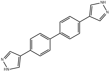 4,4'-bis(1H-pyrazol-4-yl)biphenyl, 4,4'-di(1H-pyrazol-4-yl)biphenyl 구조식 이미지