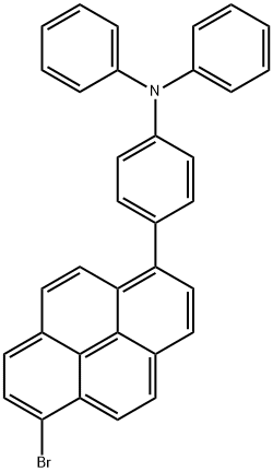 Benzenamine, 4-(6-bromo-1-pyrenyl)-N,N-diphenyl- Structure