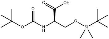 D-Serine, N-[(1,1-dimethylethoxy)carbonyl]-O-[(1,1-dimethylethyl)dimethylsilyl]- Structure