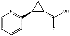 Cyclopropanecarboxylic acid, 2-(2-pyridinyl)-, (1S,2S)- Structure