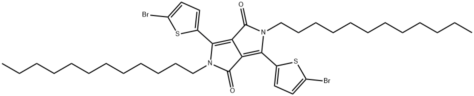 3,6-bis-(5-bromothiophen-2-yl)-N,N'-bis(dodecyl)-1,4-dioxopyrrolo[3,4-c]pyrrole Structure